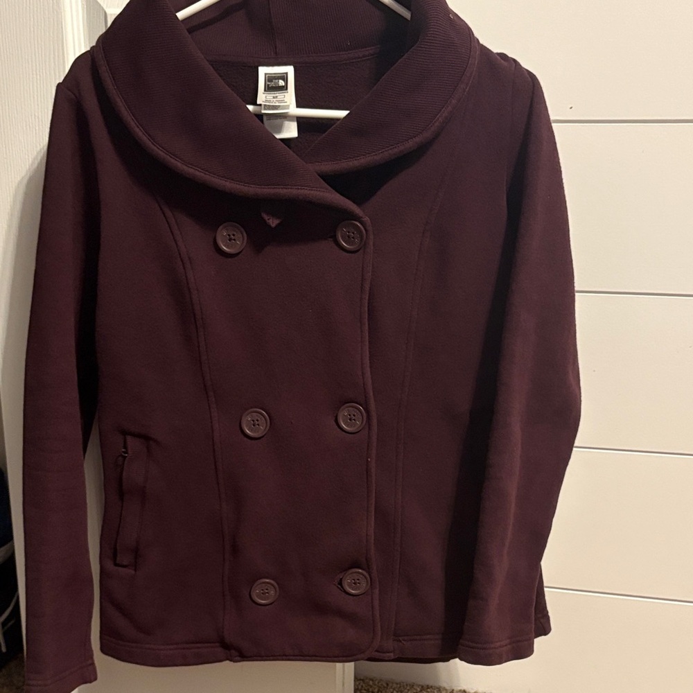 Purple Double-Breasted Peacoat